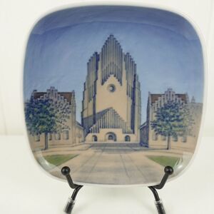 Royal Copenhagen Denmark Grundtvigs Kirken (Church) Trinket Dish 5"x5"